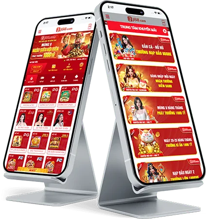 Biểu tượng điện thoại di động và ứng dụng, tượng trưng cho khả năng chơi Tài Xỉu và xem đá gà trực tuyến mọi lúc mọi nơi.